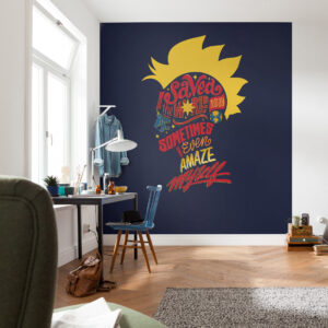 Fototapete - Captain Marvel saves the World